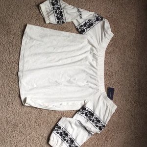 Patterned Off The Shoulder Top